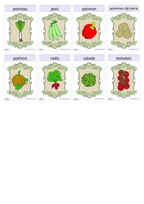 Imagier thématique - les légumes du potager