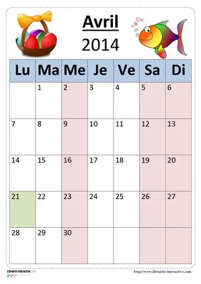 Calendrier année scolaire 2013-2014