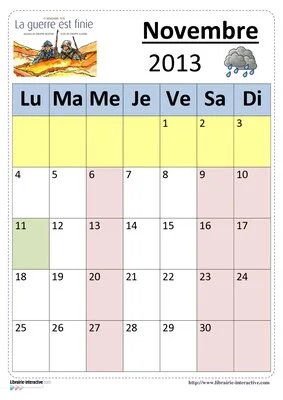 Calendrier année scolaire 2013-2014
