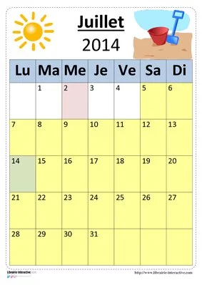 Calendrier année scolaire 2013-2014