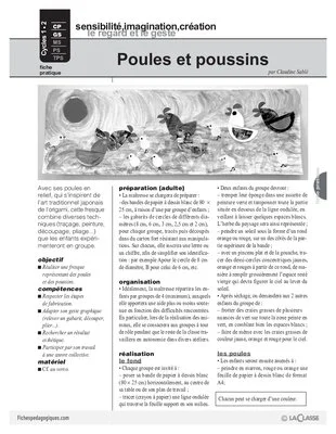 Poules et poussins (bricolage)
