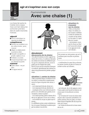 Psychomotricité (7) / Chaise