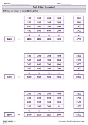 Addigrilles CP - CE1