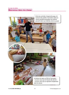 Bienvenue dans ma classe : mon organisation pédagogique