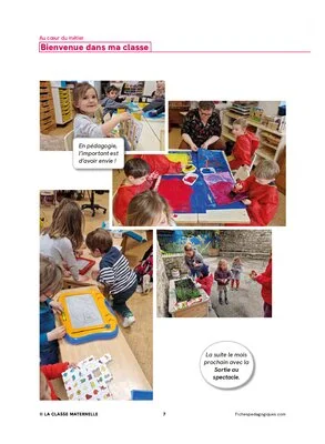 Bienvenue dans ma classe : mon organisation pédagogique