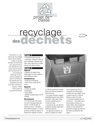Recyclage des déchets (Projet de classe)