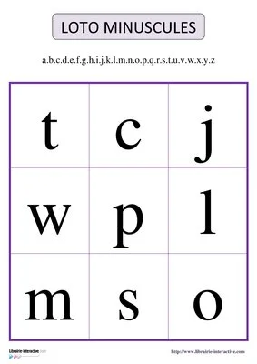Loto lettres script