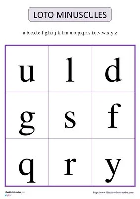 Loto lettres script