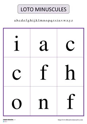 Loto lettres script