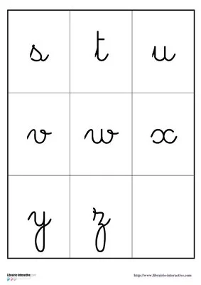 Memory minuscules et majuscules cursives