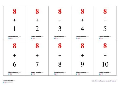 Memory tables d'addition 7 à 10