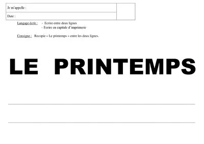 Ecriture graphisme - PRINTEMPS