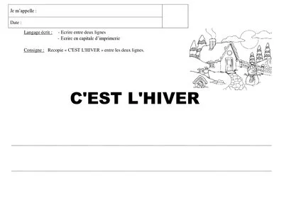 Ecriture - C'est l'hiver