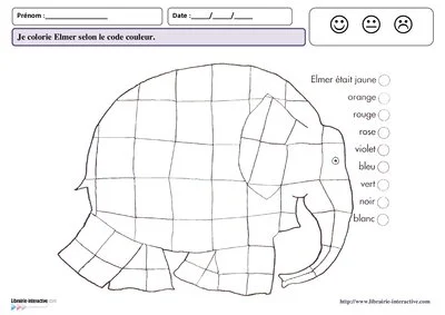 ELMER - Coloriage