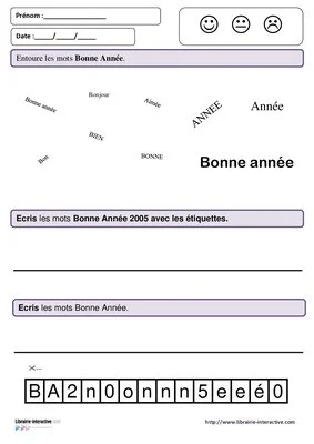 Ecrire - Bonne année