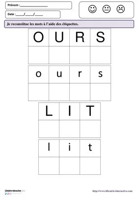 3 ours - vocabulaire