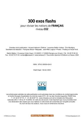 300 exercices flashs de français niveau CE2-CM1