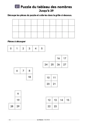 Tableau des nombres et cartes à points - Outils pour la construction du nombre et le calcul au Cycle 2