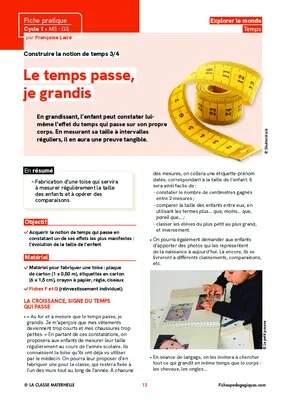 Construire la notion de temps