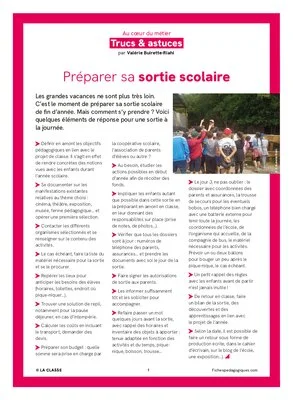 Trucs et astuces pour préparer sa sortie scolaire
