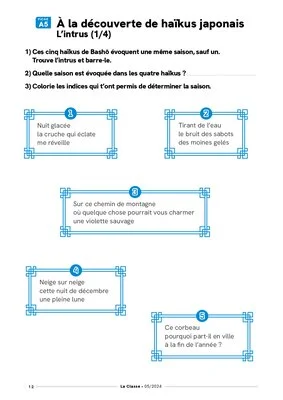 Lire et écrire des haïkus