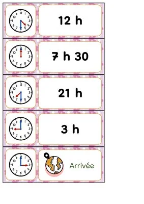 Loto et dominos des heures