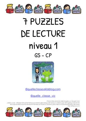 7 puzzles de lecture - Niveau 1