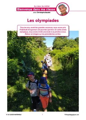 Bienvenue dans ma classe : les olympiades