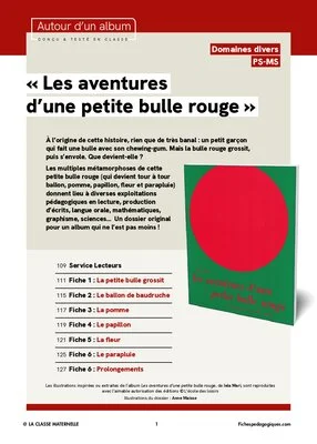 « Les aventures d'une petite bulle rouge »