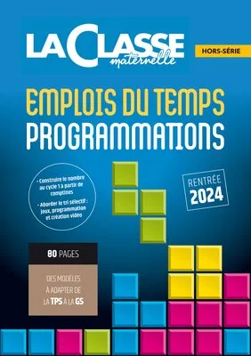 Emplois du temps, programmations et projets Cycle 1 2024