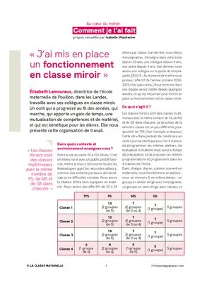 « J'ai mis en place un fonctionnement en classe miroir »