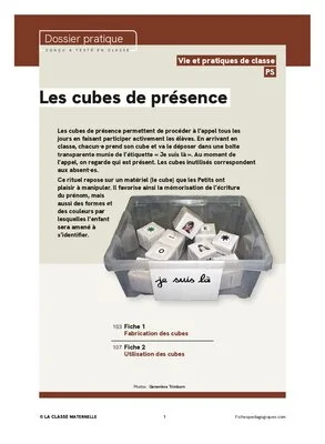 Les cubes de présence