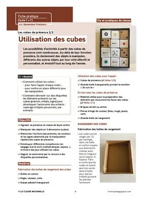 Les cubes de présence