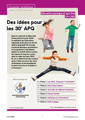 Des idées pour les 30' APQ