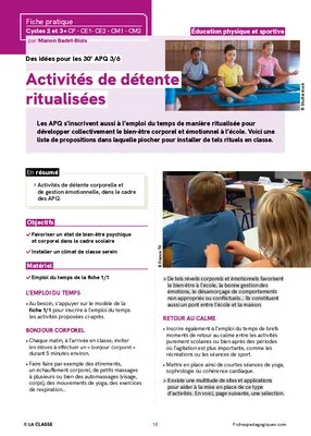 Des idées pour les 30' APQ
