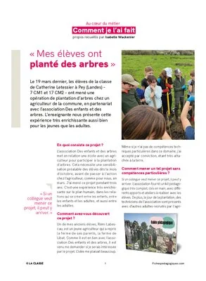 « Mes élèves ont planté des arbres »