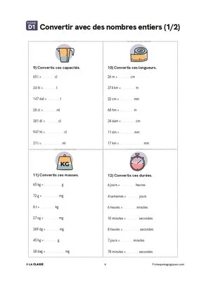 Rituel conversions de mesures