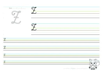Fichier d'écriture - Des majuscules en cursive
