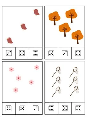 Cartes à pincer - Dénombrement d'une collection d'objets