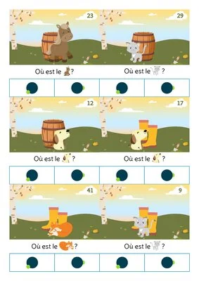 Cartes à pince de topologie : l'automne et les animaux