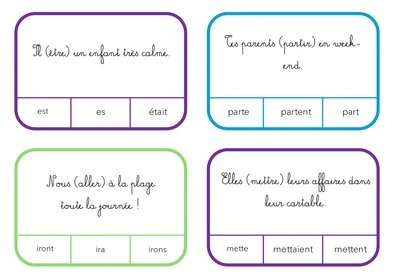 Conjuguer au présent, au futur et à l'imparfait