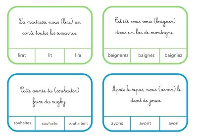Conjuguer au présent, au futur et à l'imparfait