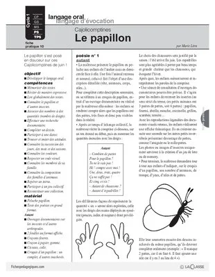 Cajolicomptines (10) / Le papillon