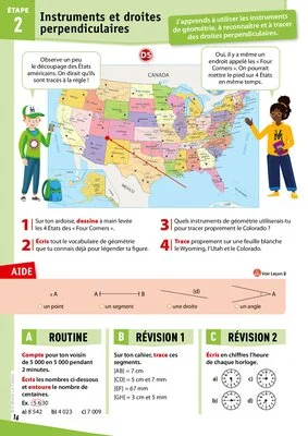 Voyage en maths CM1 aux Etats Unis - Manuel de l'élève (extrait)