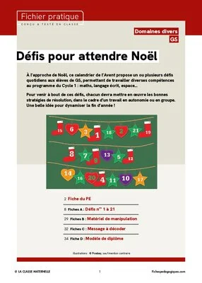 Défis pour attendre Noël