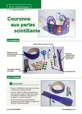 Couronne aux perles scintillante