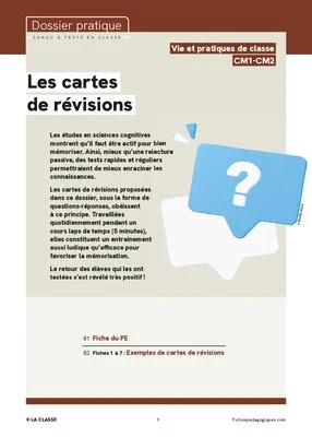 Les cartes de révisions