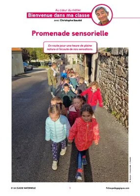 Bienvenue dans ma classe : promenade sensorielle