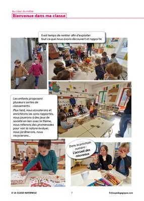 Bienvenue dans ma classe : promenade sensorielle
