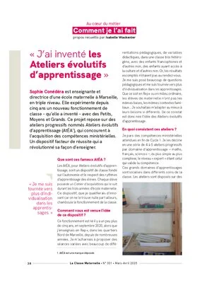 « J'ai inventé les Ateliers évolutifs d'apprentissage »